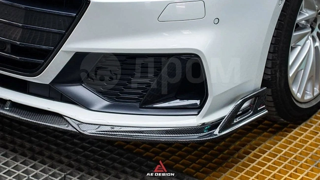 картинка Сплиттер (губа) на передний бампер для Audi S7 и A7 S Line и A7 магазин  StreetTuning 